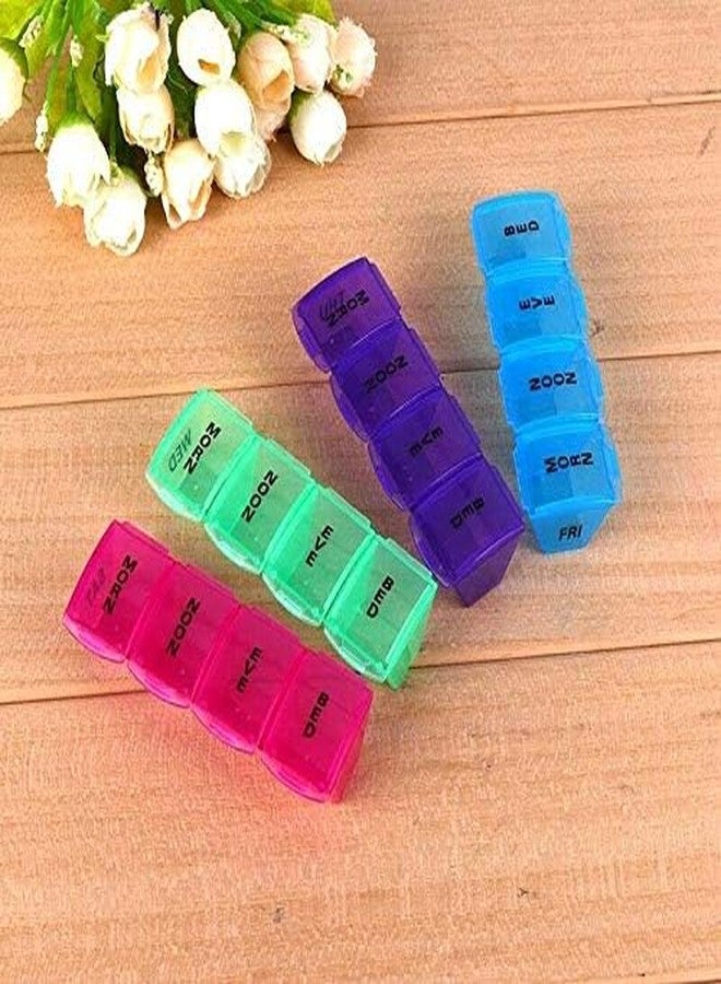 Artnery Pill Organizer, Pill Case 7 Day 4 Modes (Morning, Noon, Evening, Bed) Style Pill Medicine Kit Tablet Pillbox Dispenser Organizer Case - Image 2